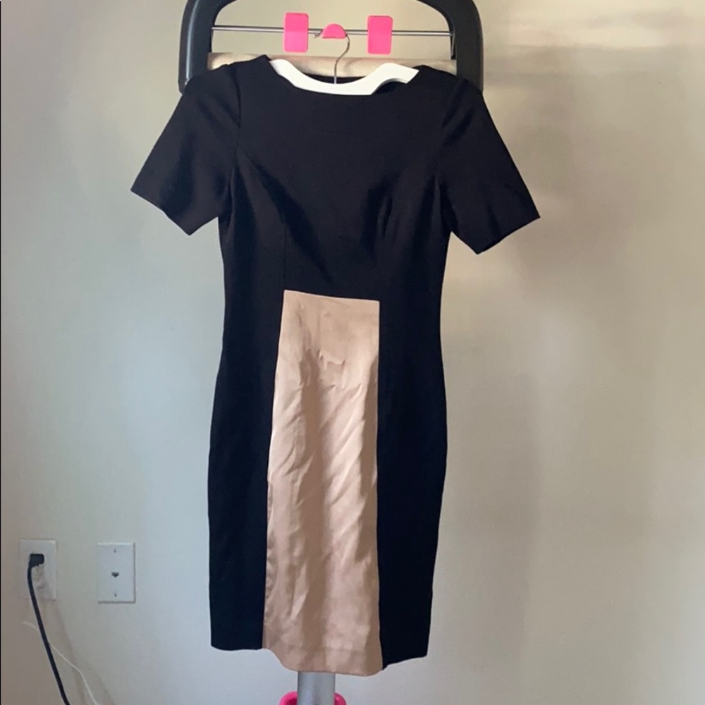 Khaki and black dress